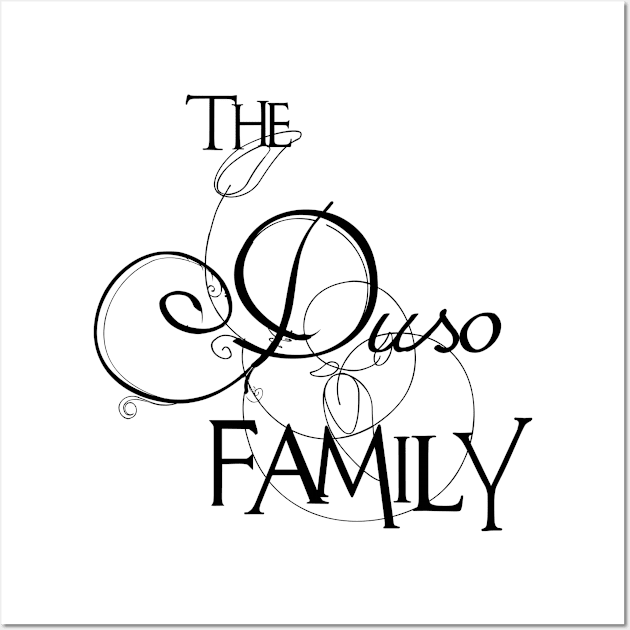 The Duso Family ,Duso Surname Wall Art by Francoco